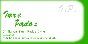 imre pados business card